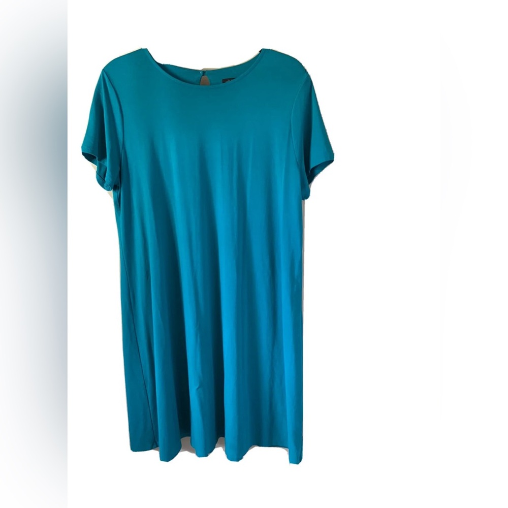 J JILL Women’s  WEAREVER Collection Teal Dress  LP